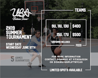 a flyer for the uba summer tournament